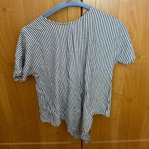 Madewell Button-Back Tee in Classon Stripe
